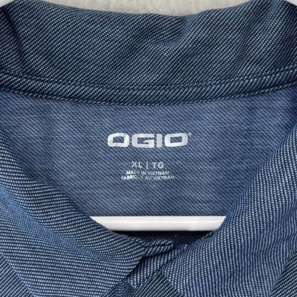 OGIO Performance Golf Polo Shirts Mens Lot 2 L XL Blue Stretch Short Sleeve - Picture 3 of 10